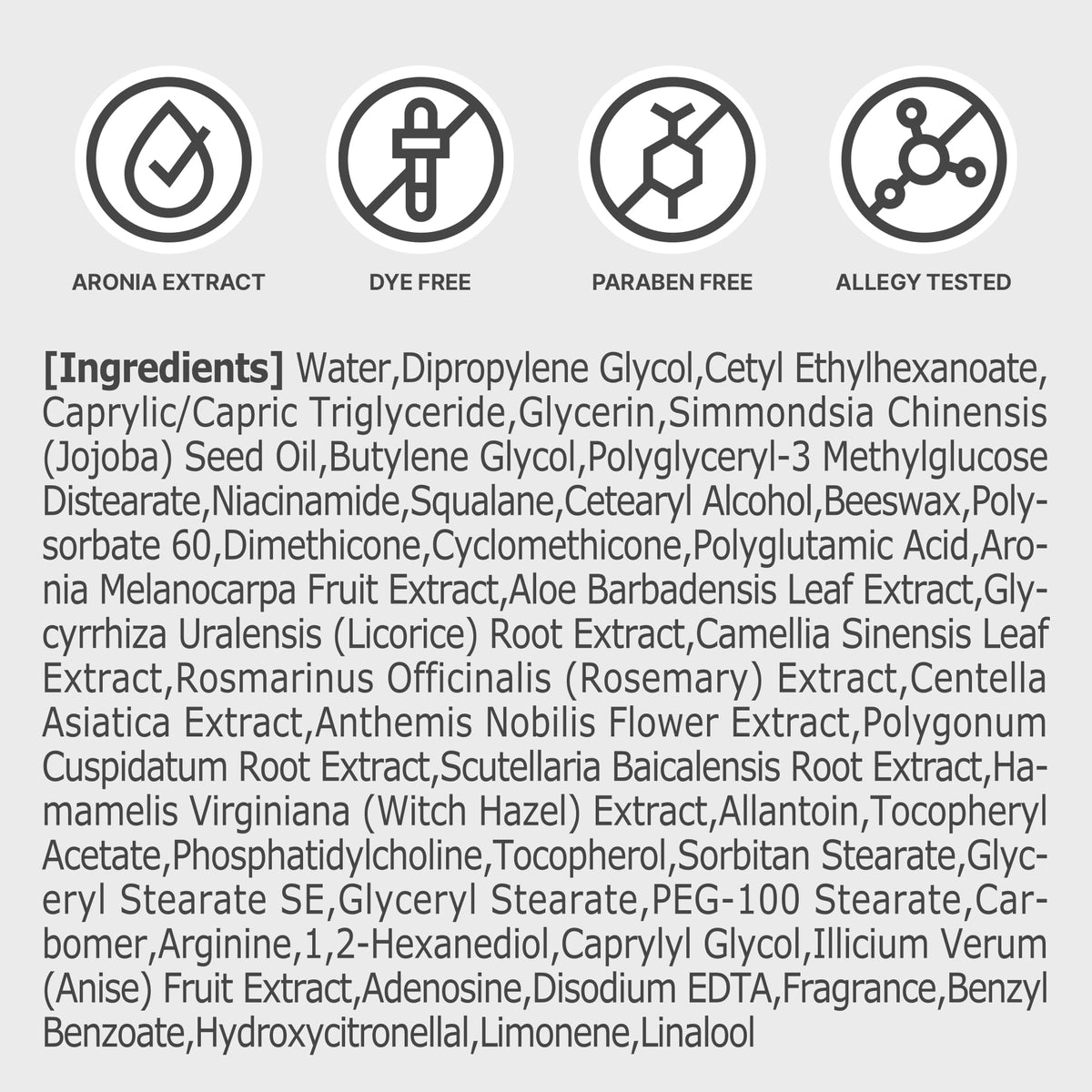 LAMUAMOR aronia berries and botanicals highlighting antioxidant botanical benefit