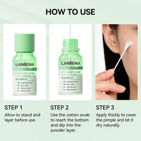 LANBENA before and after faint acne mark fading with consistent use