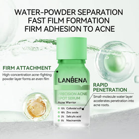 LANBENA before-and-after spot treatment illustrating reduced blemish size