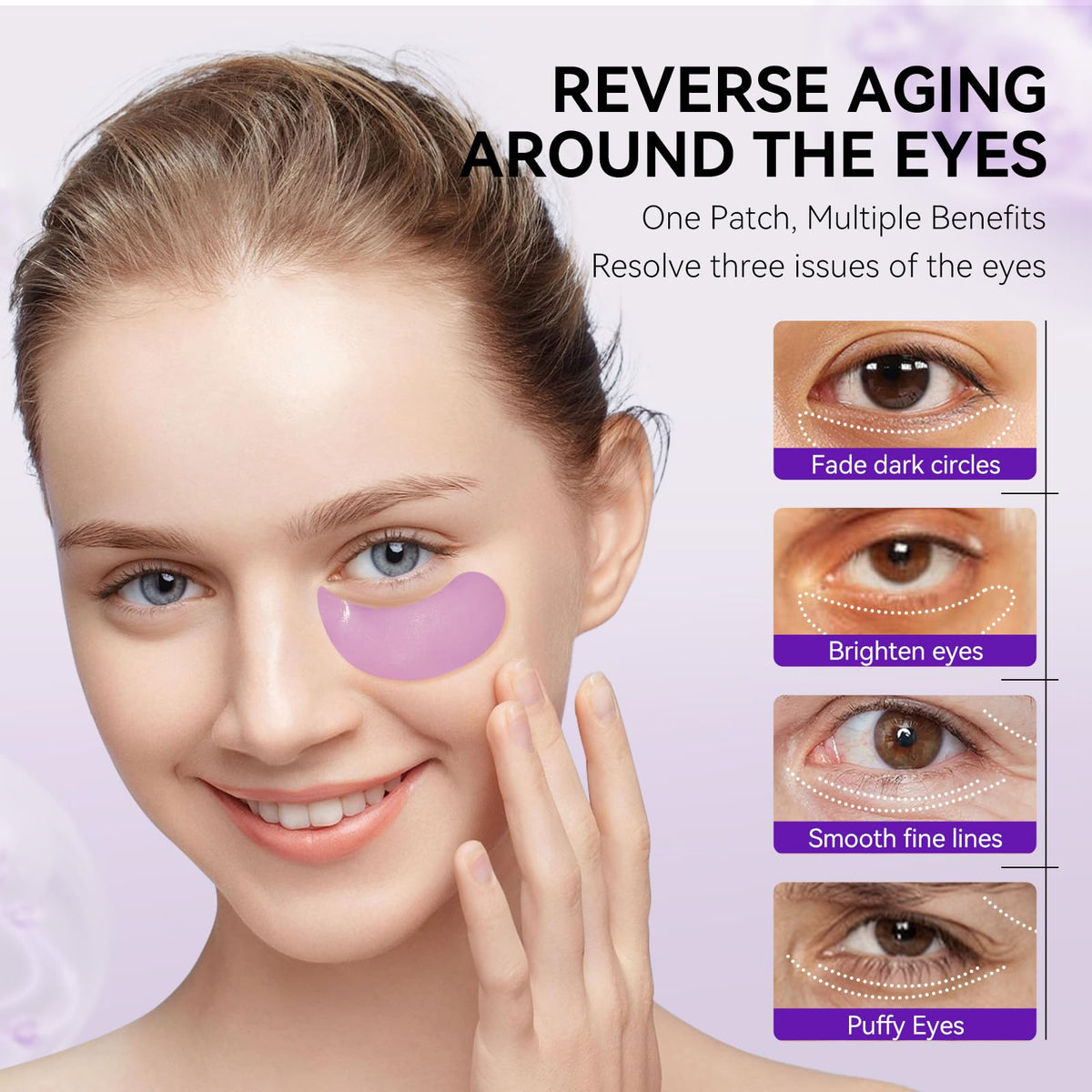 LANBENA conceptual before and after under-eye improvement visualization