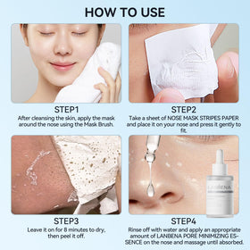 LANBENA before and after nose comparison displaying clearer pores
