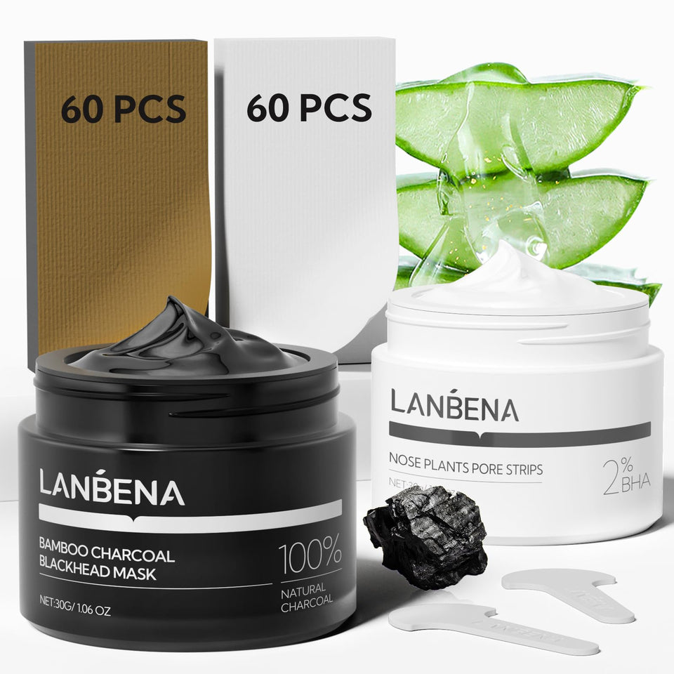 LANBENA front packaging showing the two-step pore treatment benefits