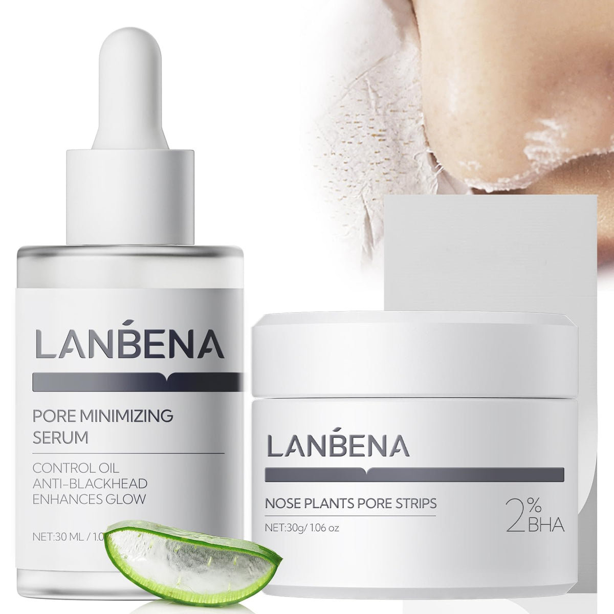 LANBENA front packaging showing complete 3-in-1 blackhead kit and contents