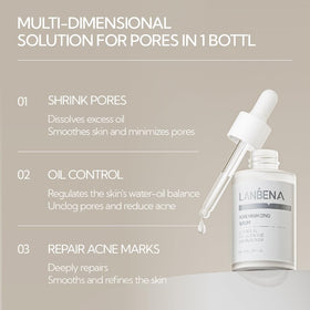 LANBENA witch hazel ingredient detail emphasizing soothing pore care