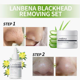 LANBENA kit staged on bathroom counter suggesting at-home skincare ritual