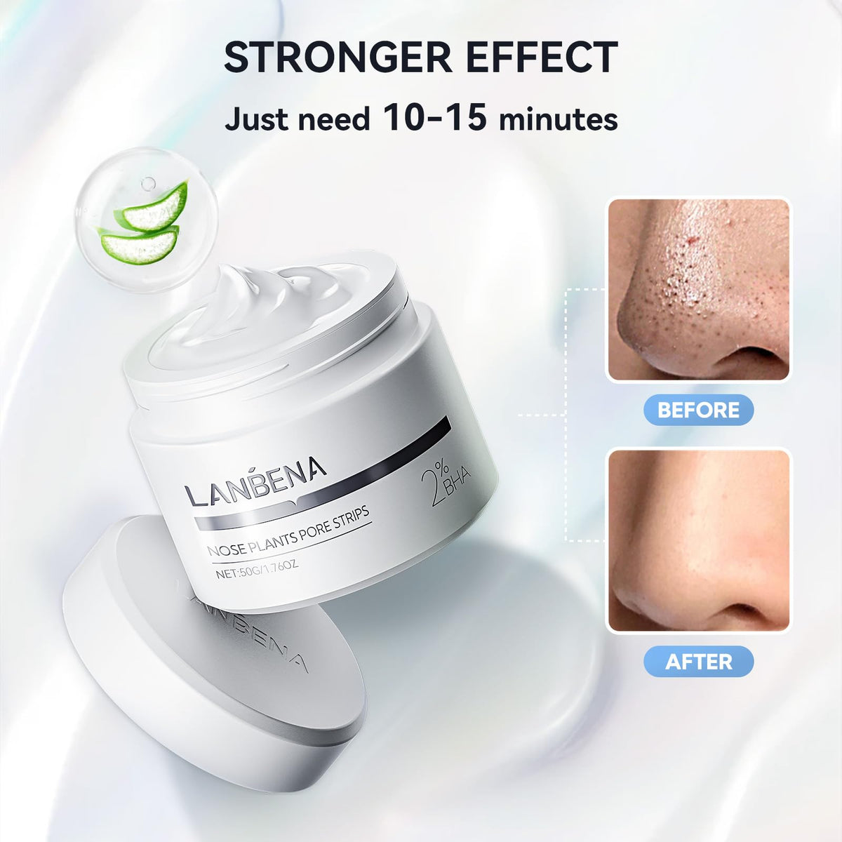 LANBENA kit placed on bathroom vanity for daily skincare routine