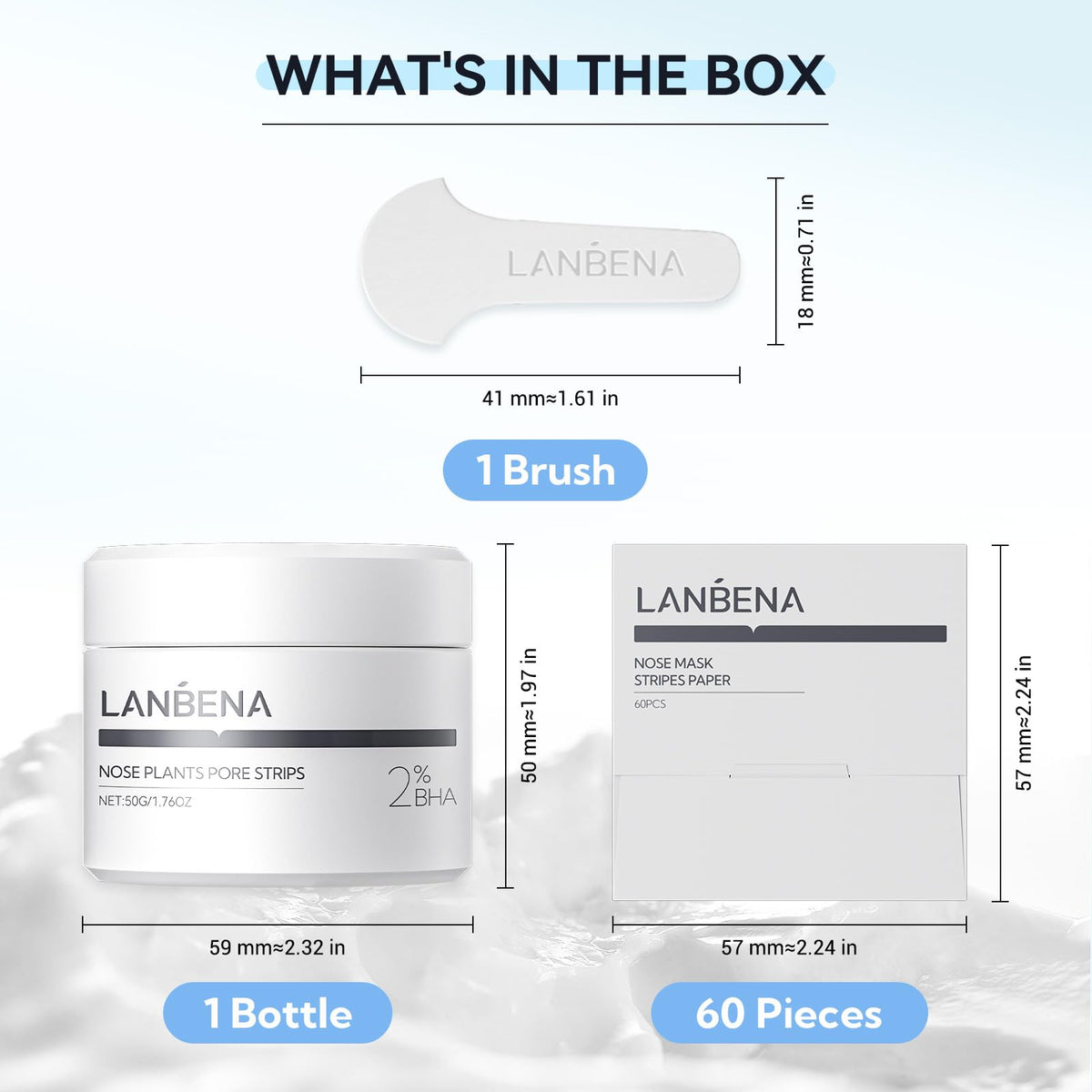 LANBENA creamy blackhead remover texture ready to spread