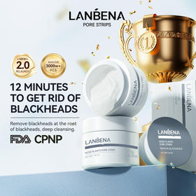 LANBENA bottle and strips in hand showing compact size