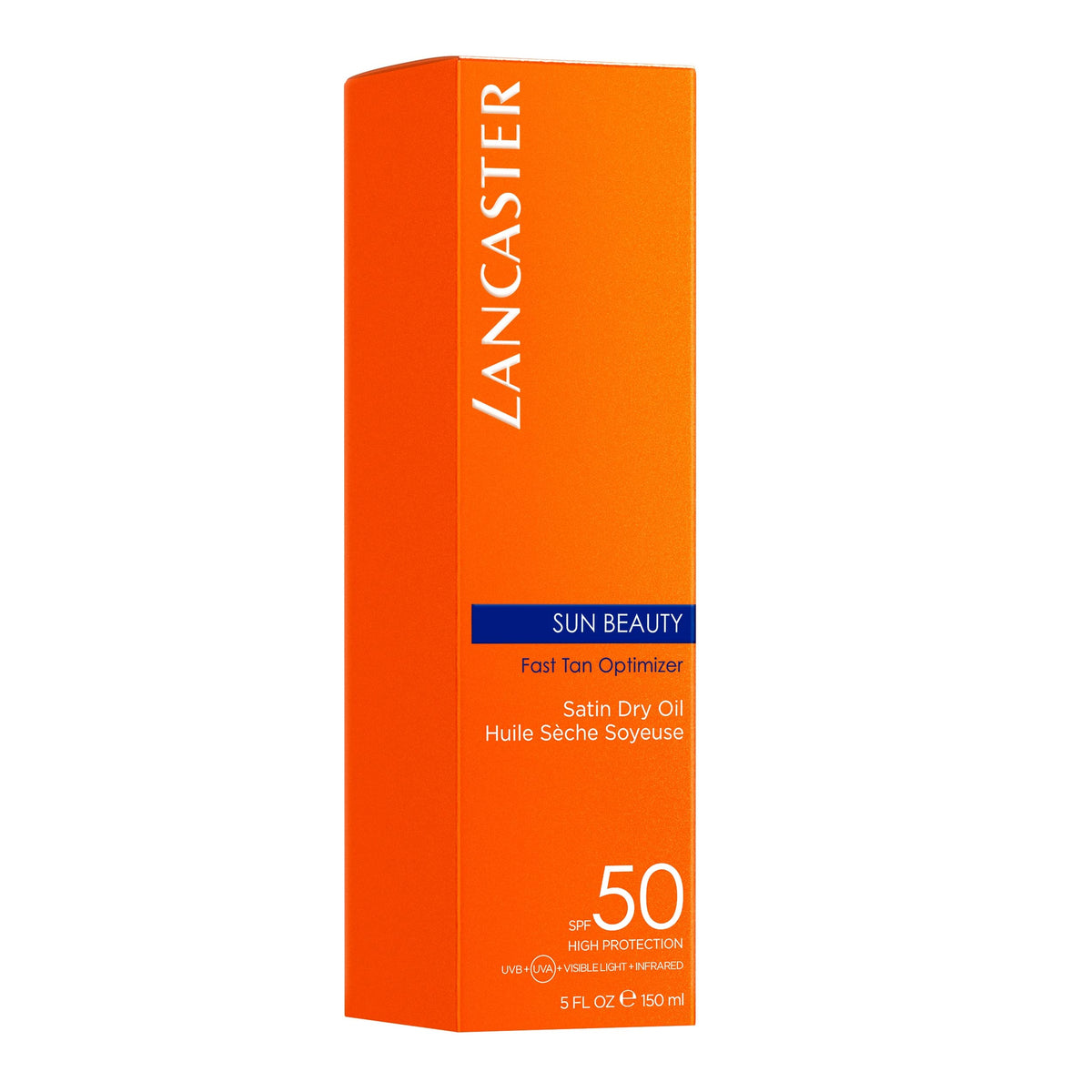 Lancaster Sun Beauty texture swirl on skin illustrating fast absorption and satin finish