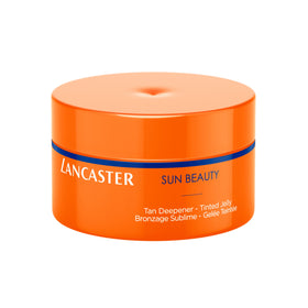 Lancaster tan deepener front packaging showing bottle and tint benefit