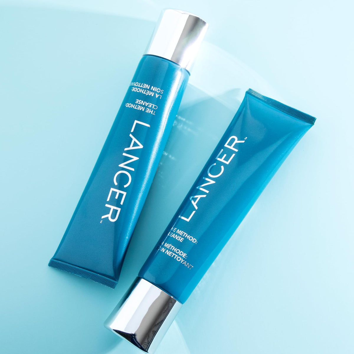 Lancer bottle inside toiletry bag showing portability for travel convenience benefit