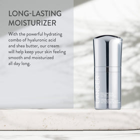 Lancer application demonstration tapping cream under eye for smoothing benefit