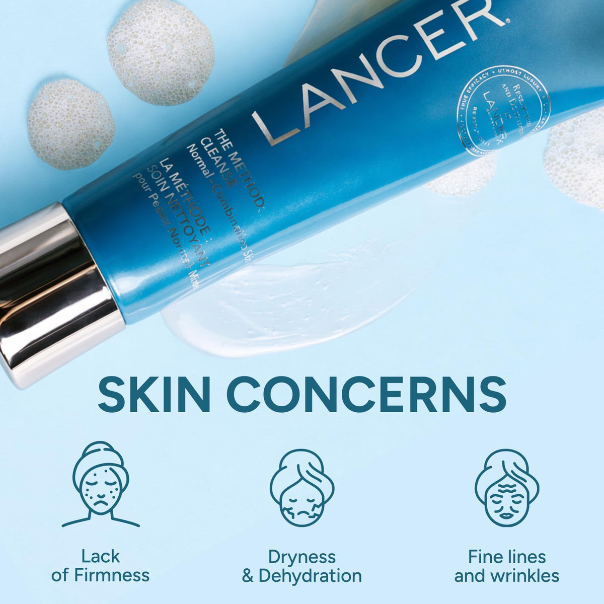lancer label ingredients detail highlighting salicylic acid and hydration
