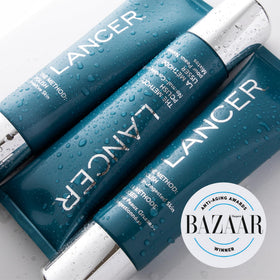 Lancer texture close-up revealing fine mineral grains that gently polish skin
