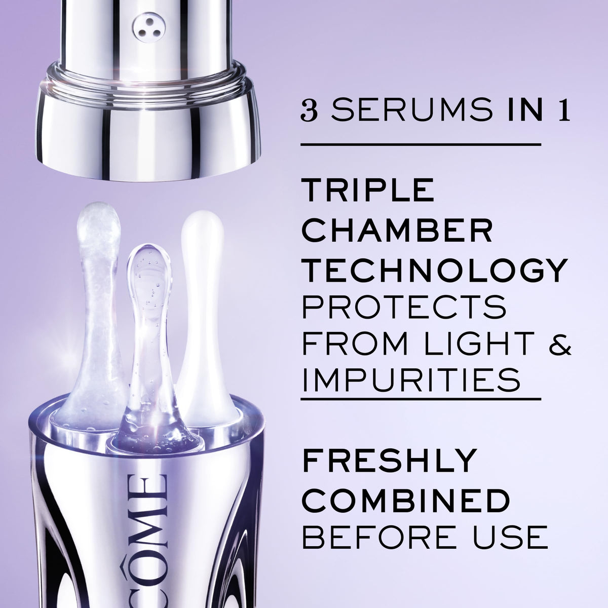 Lancôme jar beside common items demonstrating 0.67 fl oz travel-friendly size