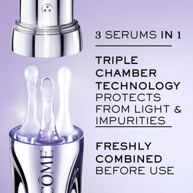 Lancôme jar beside common items demonstrating 0.67 fl oz travel-friendly size