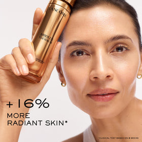 Lancôme label with listed ingredients like Grand Rose extract and Pro-Xylane for renewal
