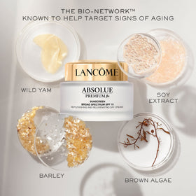 Lancôme Absolue botanical bio-network concept with wild yam soy sea algae for replenishing benefit