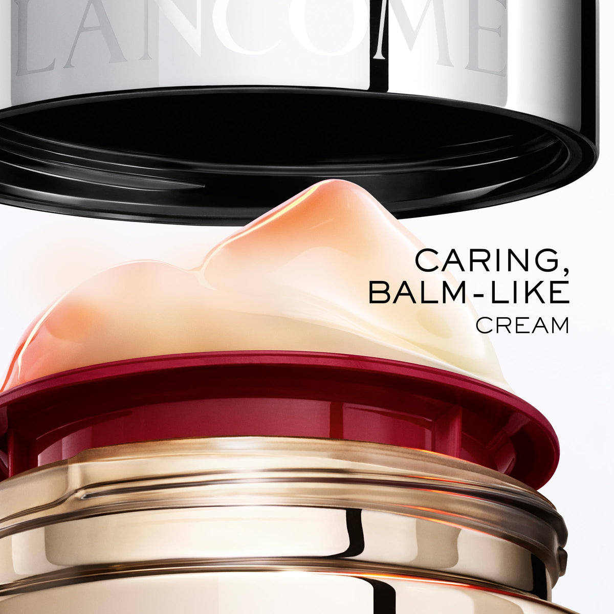 Lancôme Absolue Longevity MD next to hand for scale to show jar size and portability