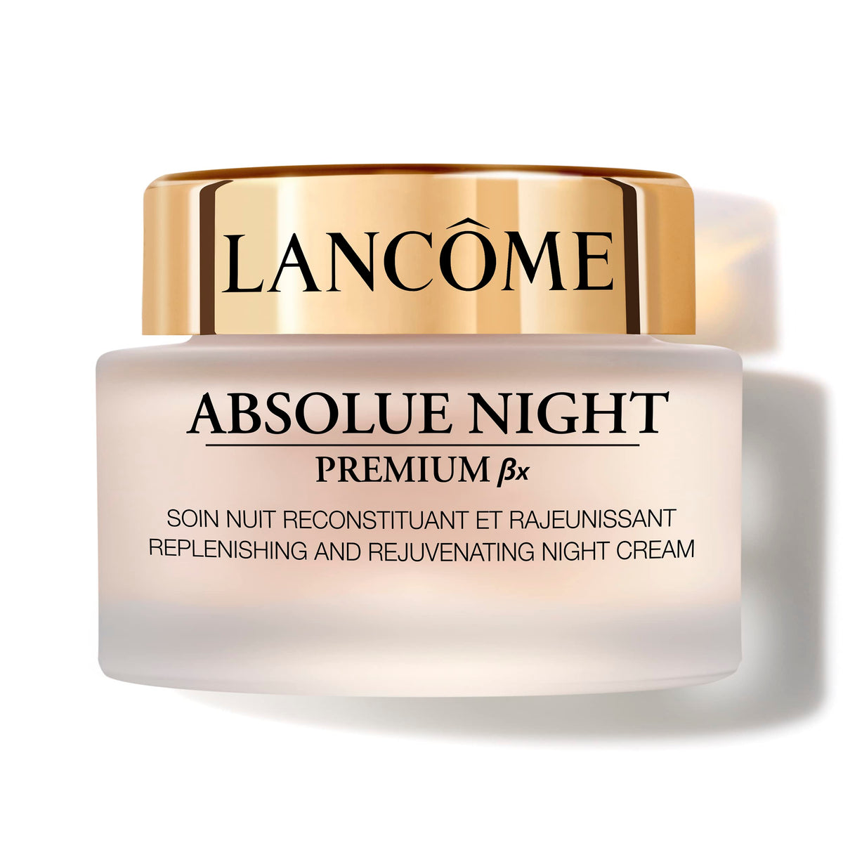 Lancôme front jar view showing elegant packaging and luxury hydration benefit