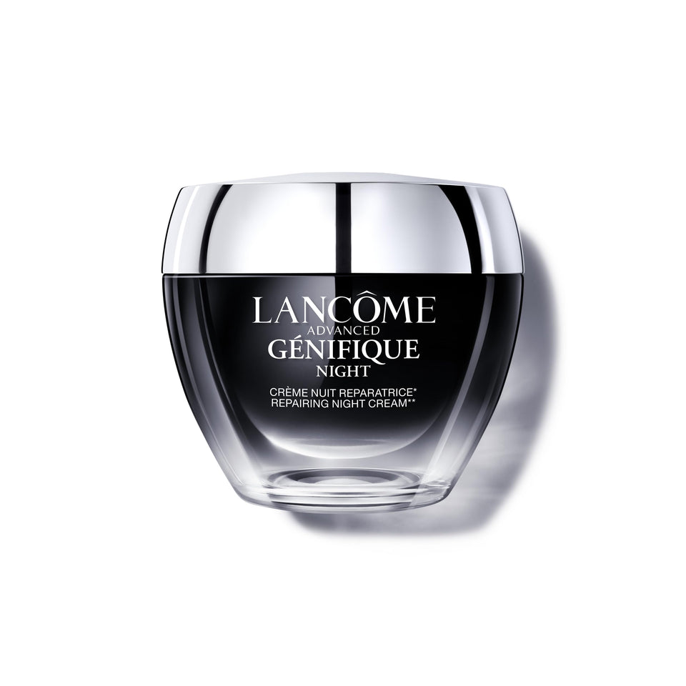 Lancôme front jar view showing elegant packaging and nourishing night cream benefit