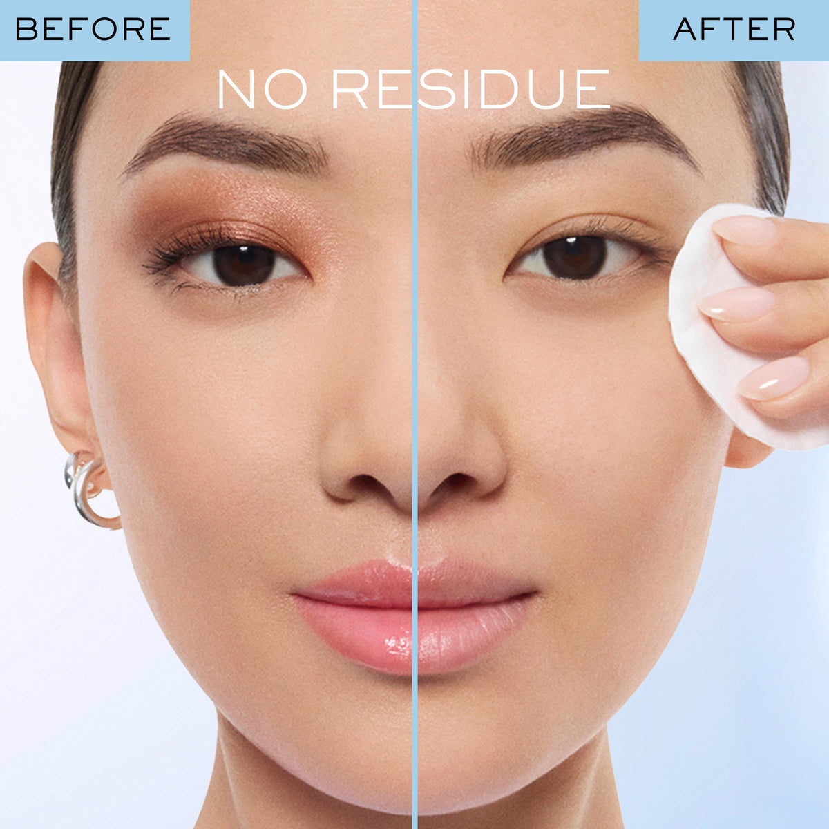 Lancôme bottle label close-up listing ingredients and usage benefits