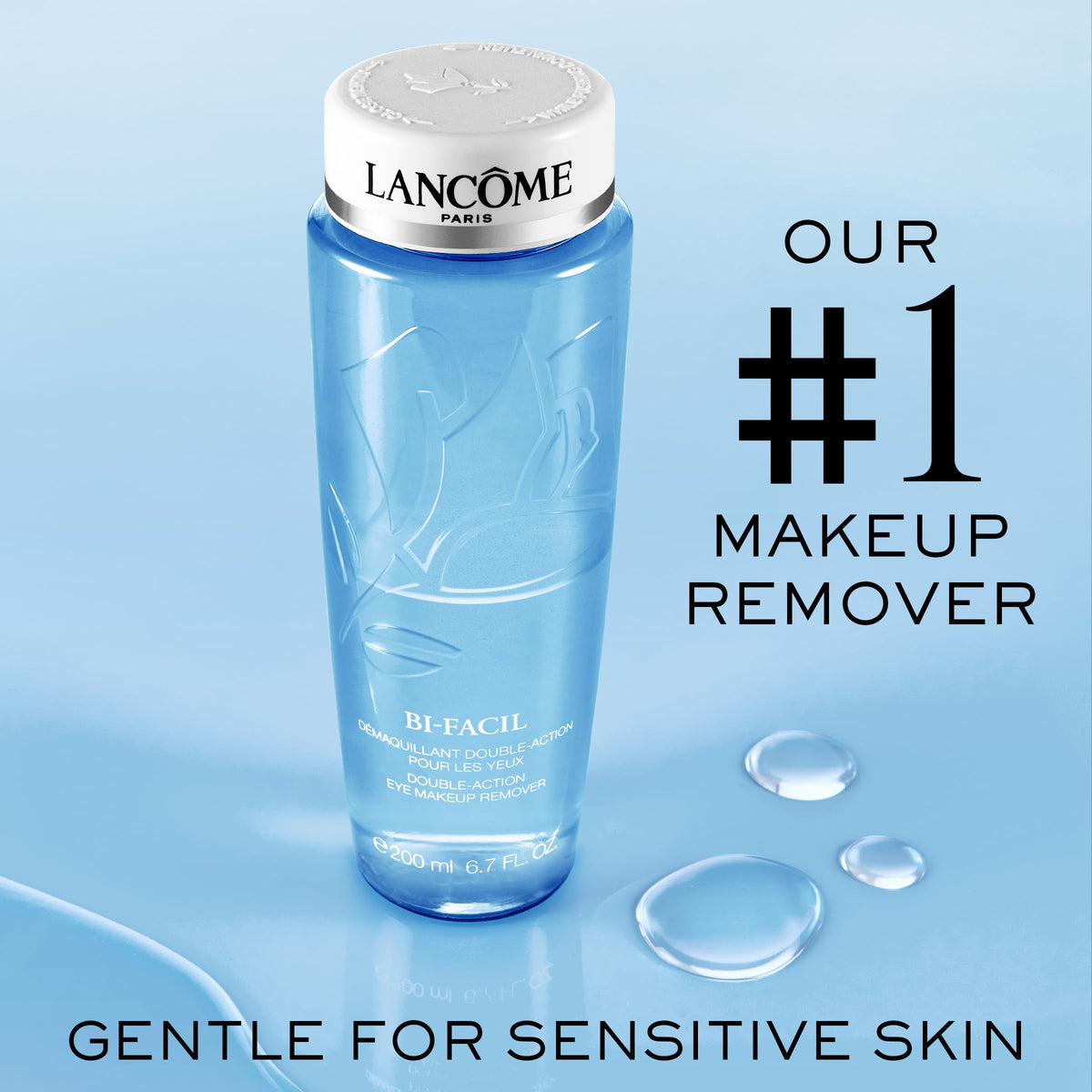 Lancôme Bi-Facil shaken mix showing bi-phase action and quick effectiveness