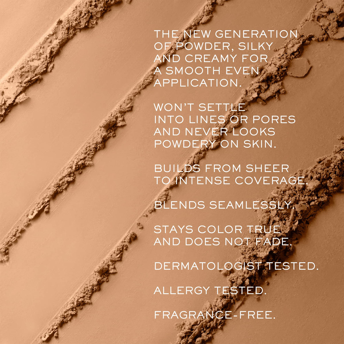 Lancôme close-up of brush and powder texture offering seamless blend benefit