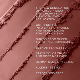 Lancôme blush subtil texture close-up showing ultra-fine powder for smooth, seamless blending