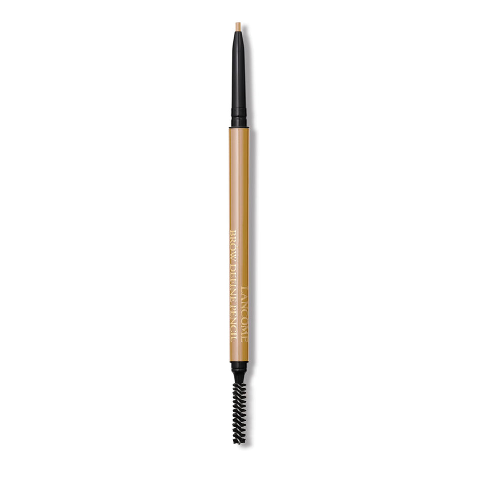 Lancôme Brow Define front view showing pencil and spoolie, precise application benefit