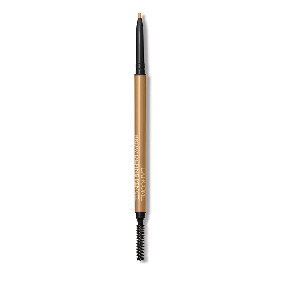Lancôme Brow Define front packaging in Light Brown showing sleek dual-ended pencil, enhances brows