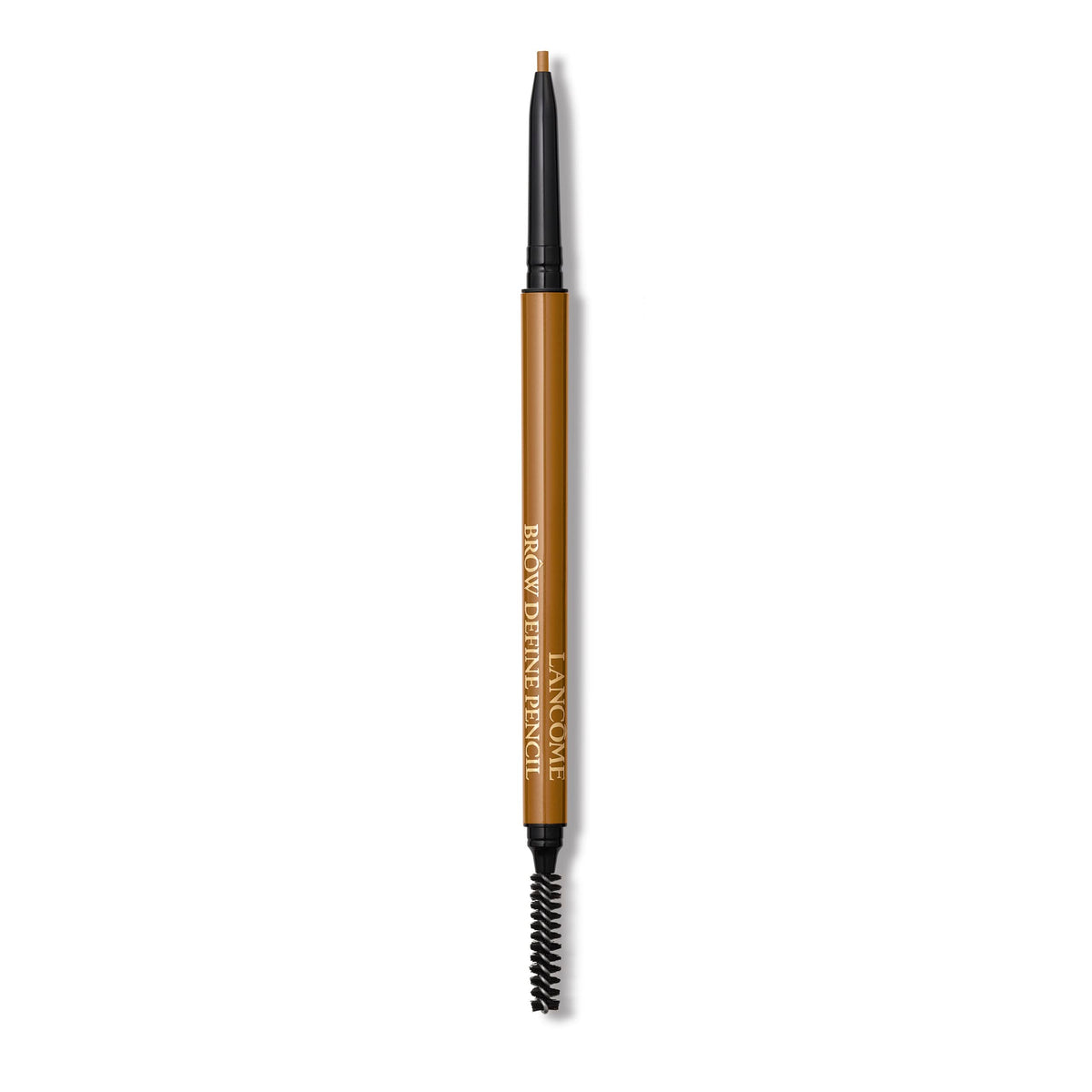 Lancôme Brow Define front view showing pencil and spoolie, precise shaping benefit