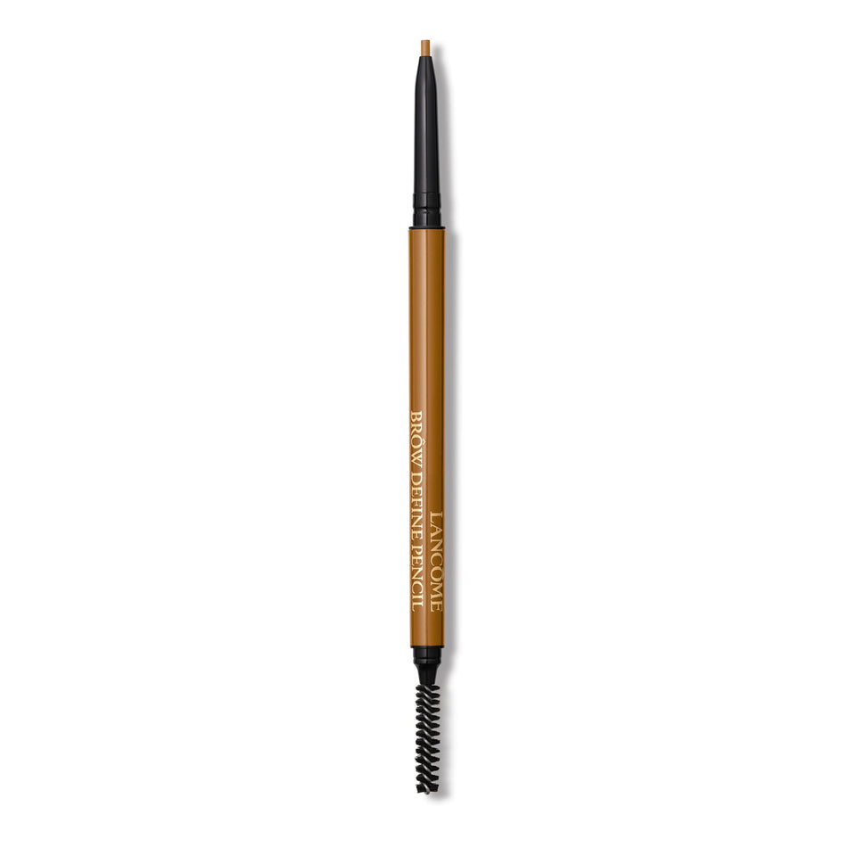 Lancôme Brow Define front view showing pencil and spoolie, precise shaping benefit