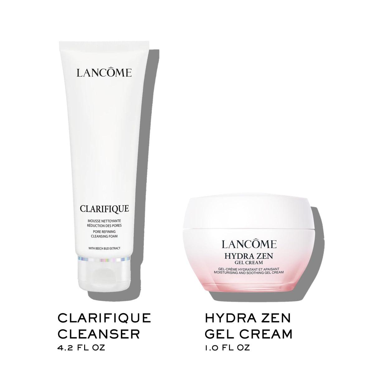 Lancôme Clarifique cleansing foam pump dispensing soft foam texture for gentle pore refining