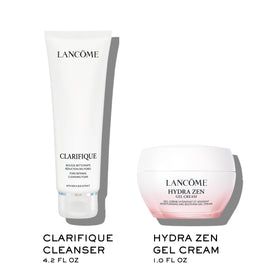 Lancôme Clarifique cleansing foam pump dispensing soft foam texture for gentle pore refining