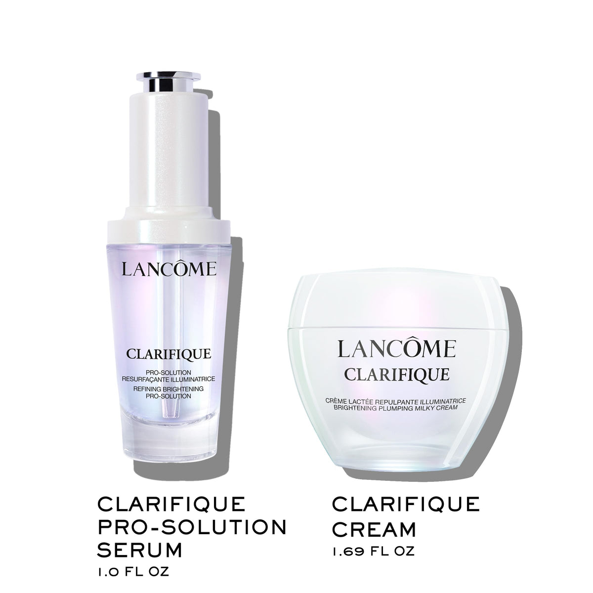 Lancôme Clarifique serum dropper close-up showing texture and precise application benefit