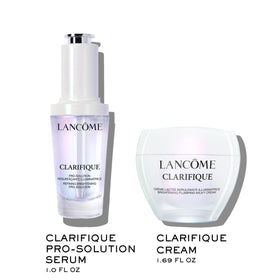 Lancôme Clarifique serum dropper close-up showing texture and precise application benefit