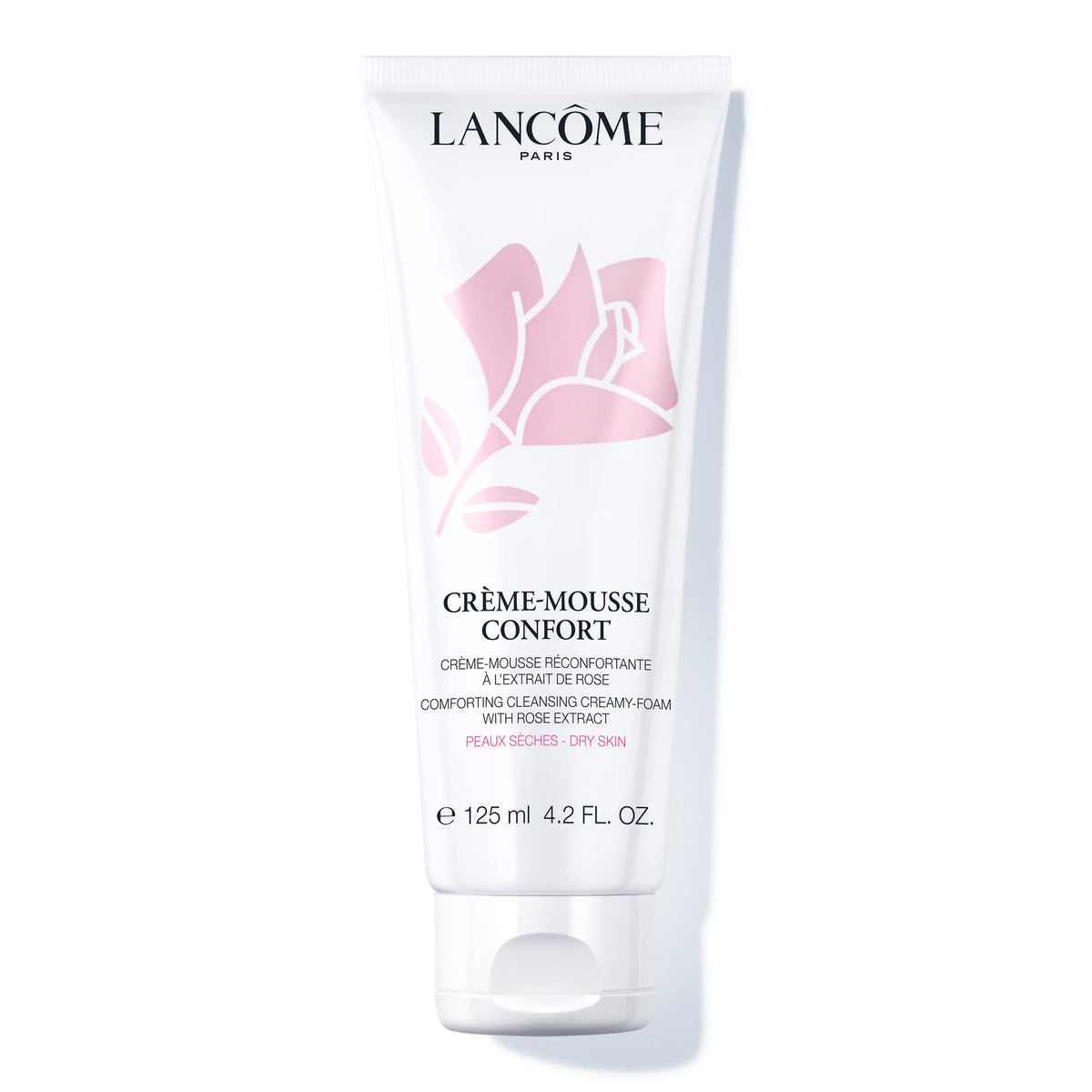 Lancôme front packaging showing cleanser tube and brand for shelf appeal