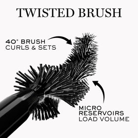 Lancôme Curl Goddess before and after lashes showing amplified volume