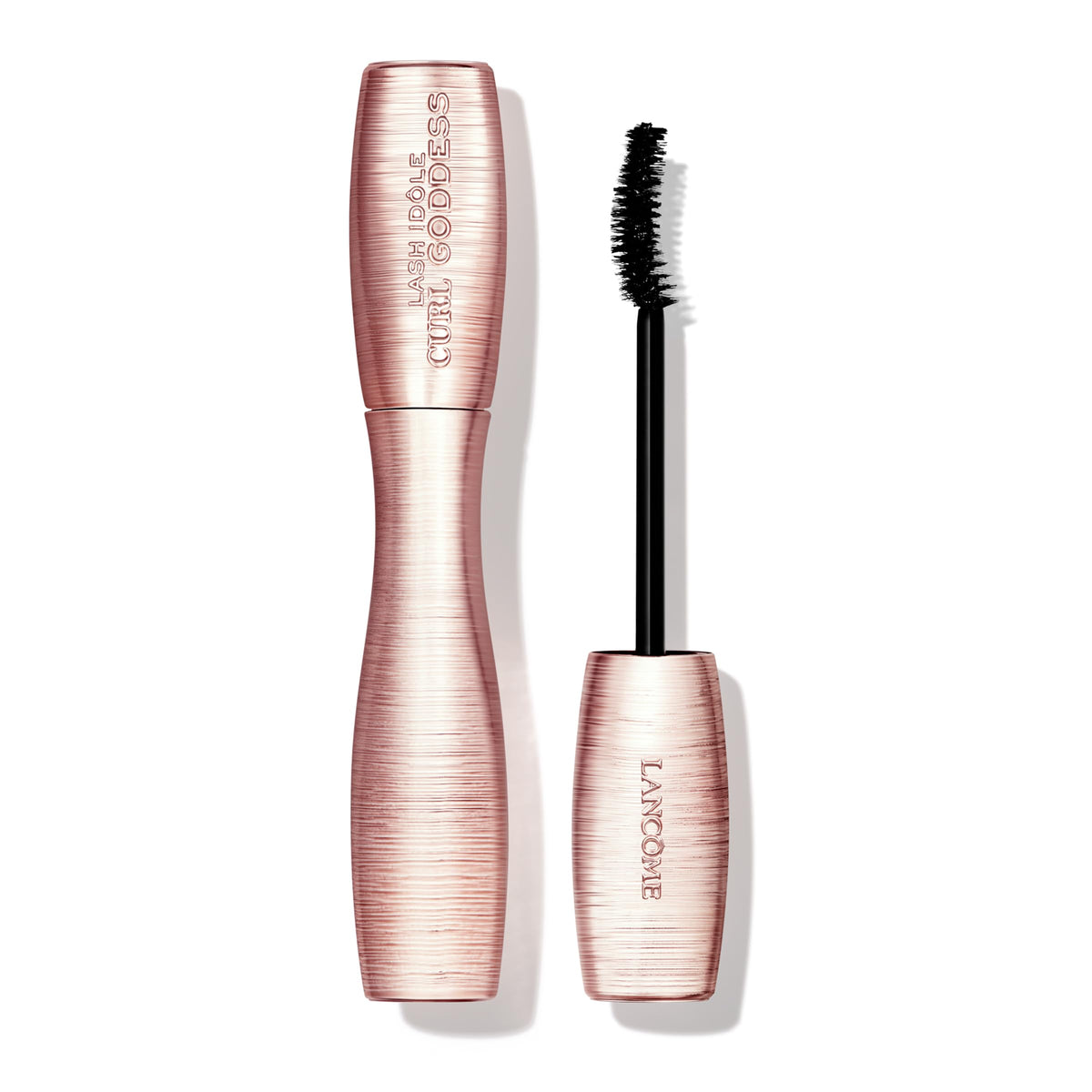 Lancôme Curl Goddess mascara front view showing sleek tube and shade