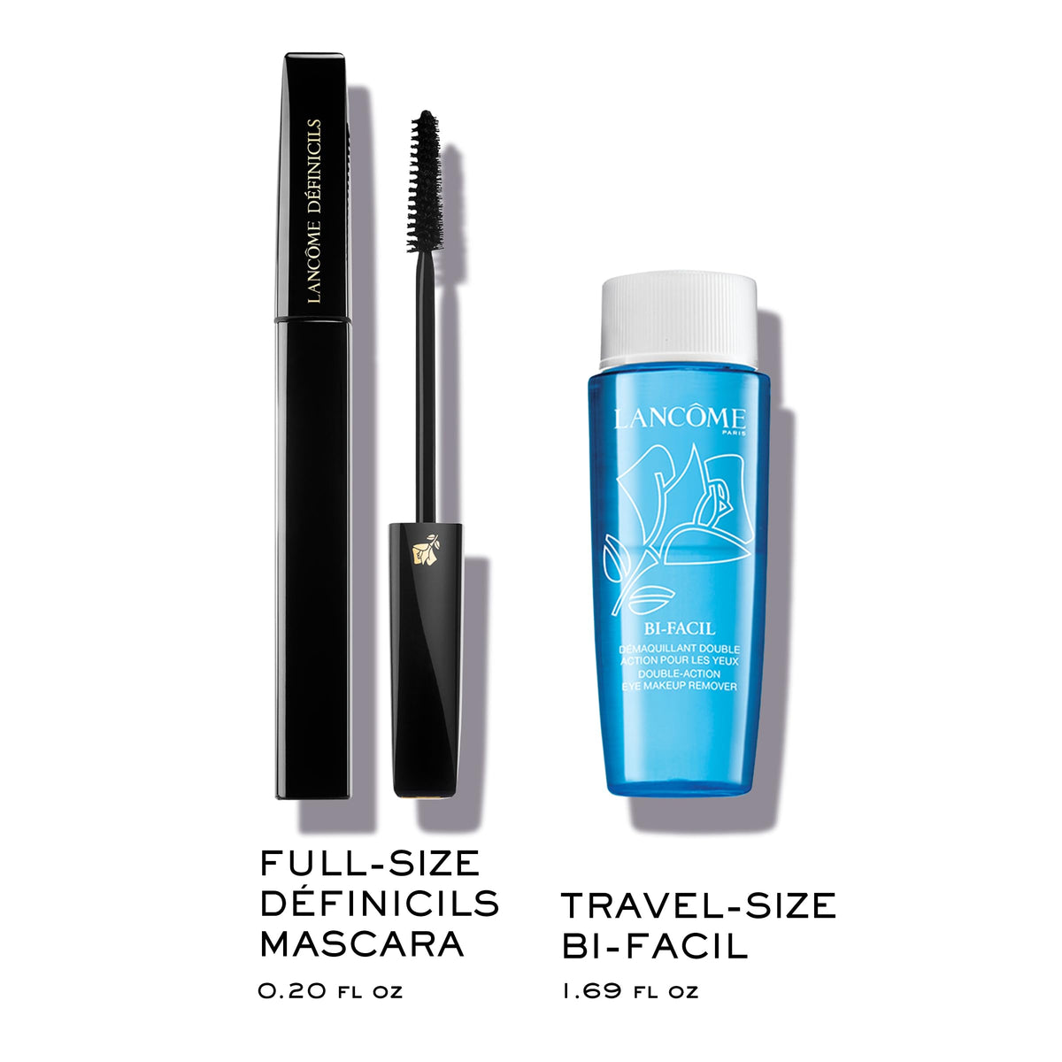 Lancôme mascara wand close-up highlighting precise comb action
