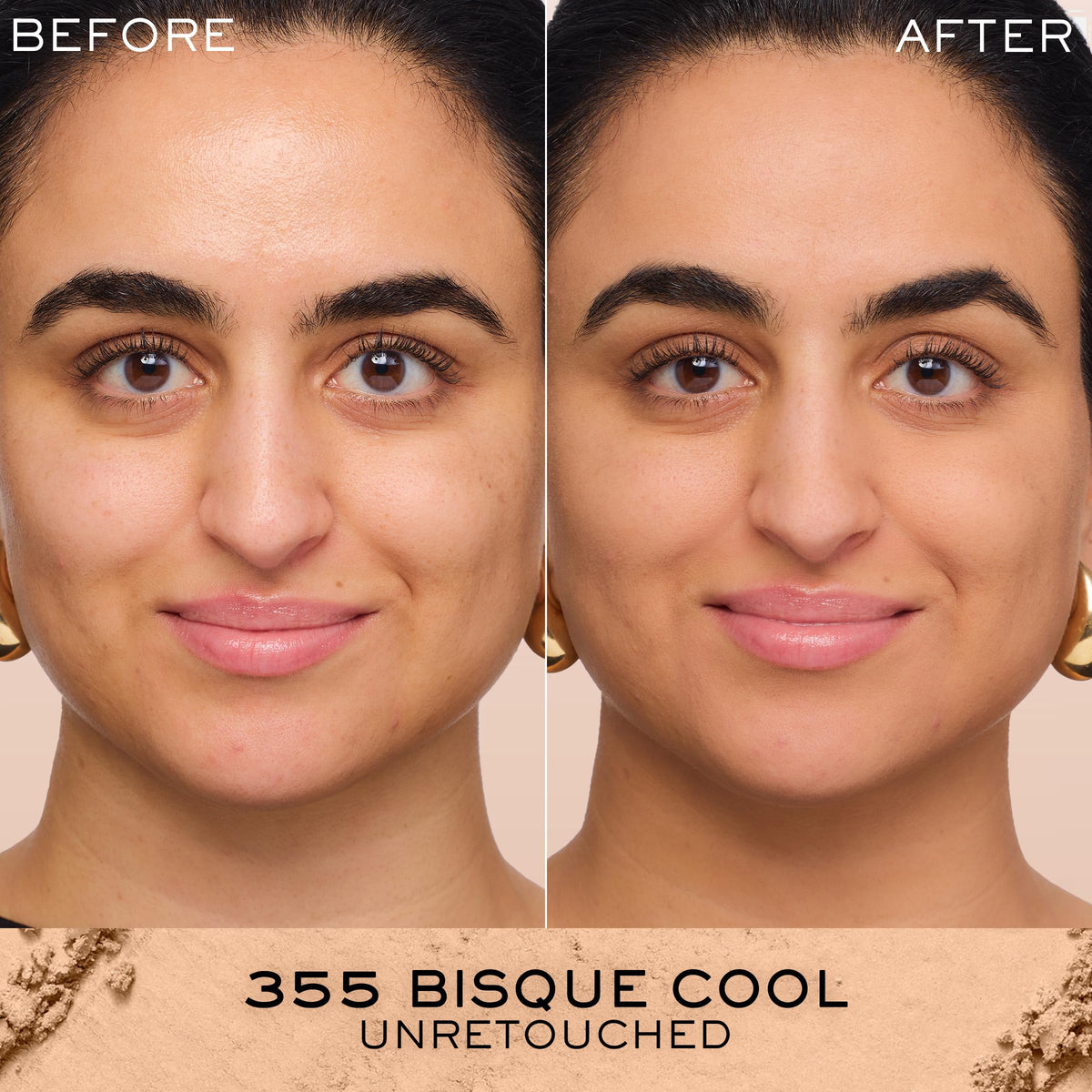 Lancôme powder texture close-up highlighting smooth blendability benefit