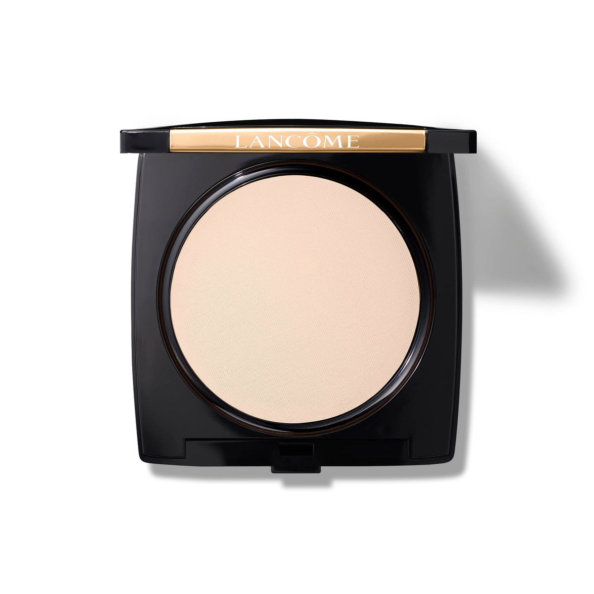 Lancôme compact front view showing sleek packaging and shade indication