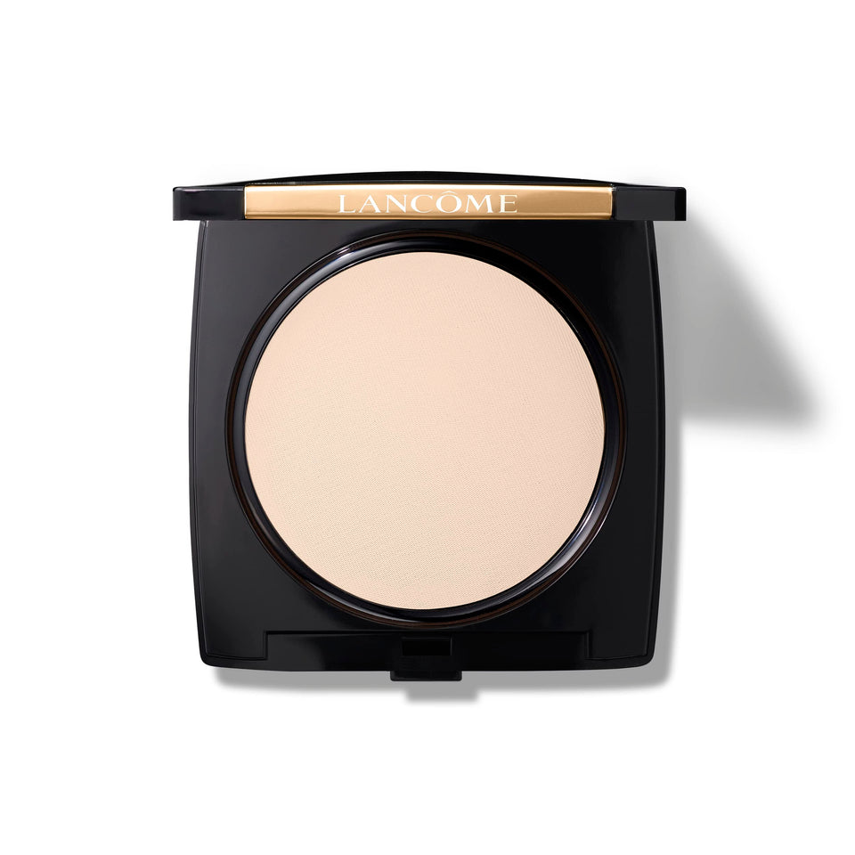 Lancôme compact front view showing sleek packaging and shade indication