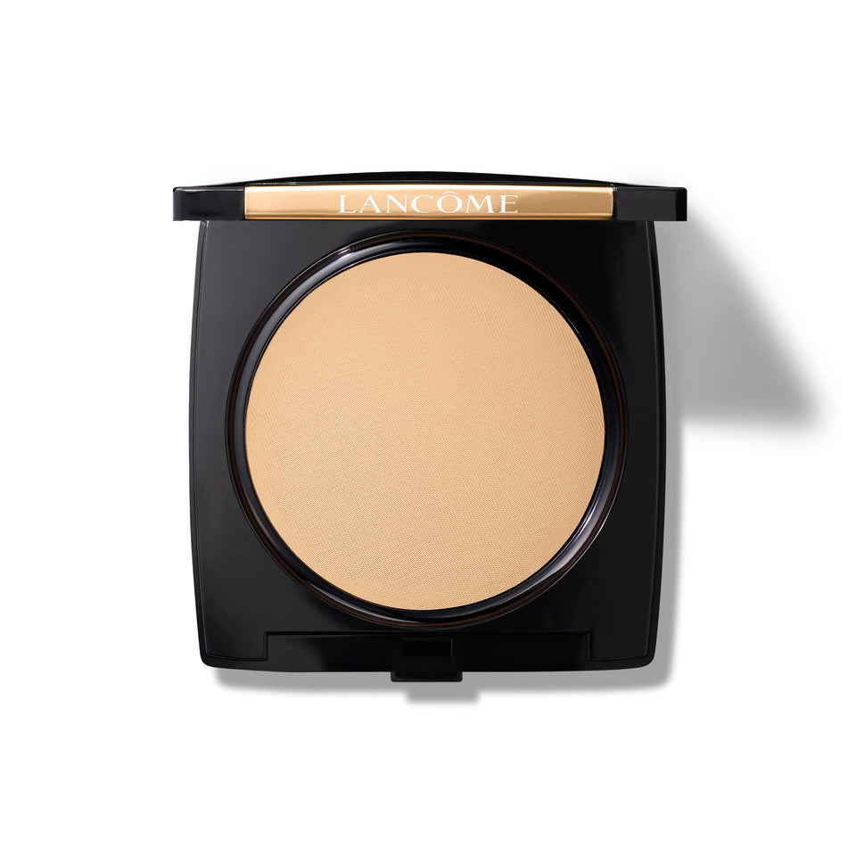 Lancôme compact front view showing sleek travel-ready design and convenience