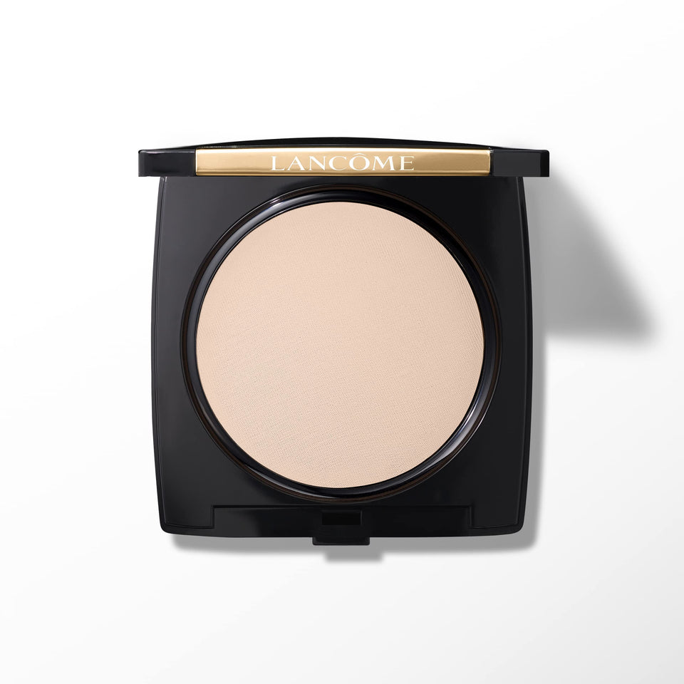 Lancôme front packaging showing compact and branding with elegant design and portability