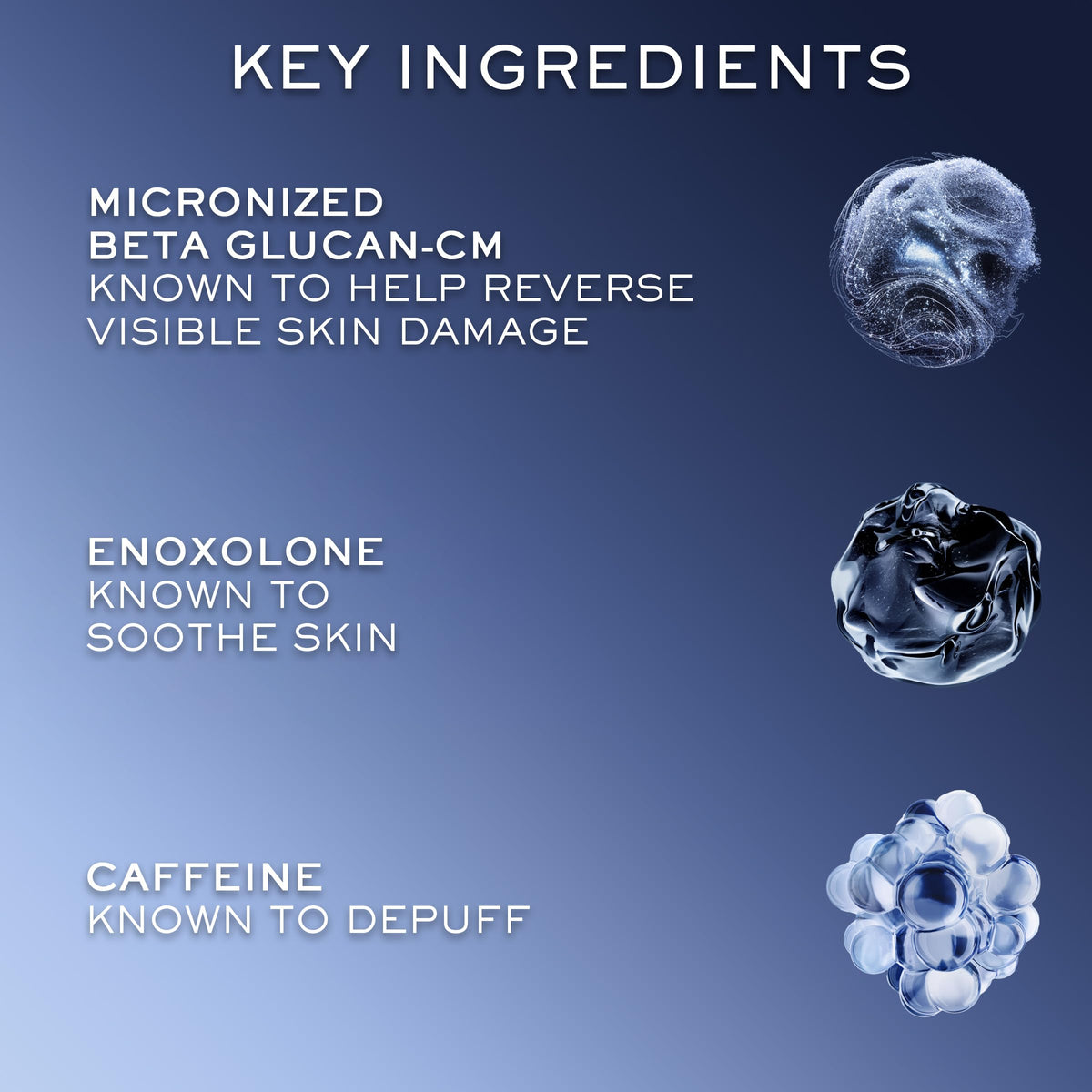 Lancôme ingredient focus on hyaluronic acid visualizing hydration benefits