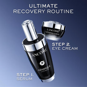 Lancôme in a morning skincare routine showing quick absorption and glowing eyes