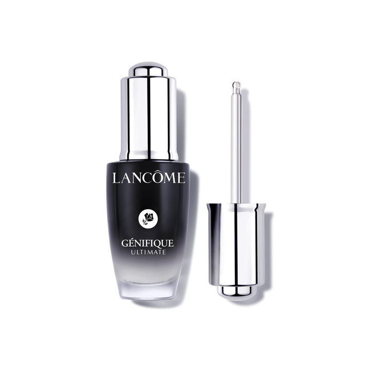 Lancôme bottle front view showing elegant packaging and immediate hydration benefit
