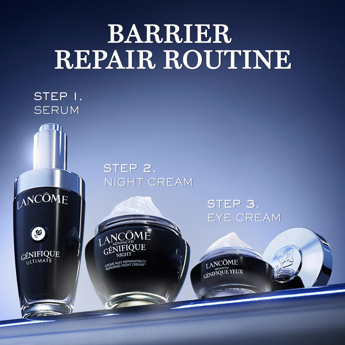 Lancôme being used after a procedure indicating supportive hydration during recovery